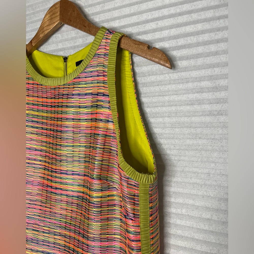 Alex Marie Sleeveless Multicolored Corded Jacquard shift dress Size 8 - Picture 9 of 15